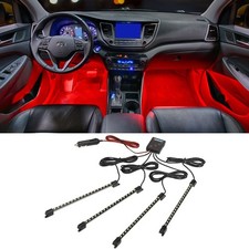 Ledglow Red Led Car Truck Interior Footwell Neon Underdash Accent Lights Kit