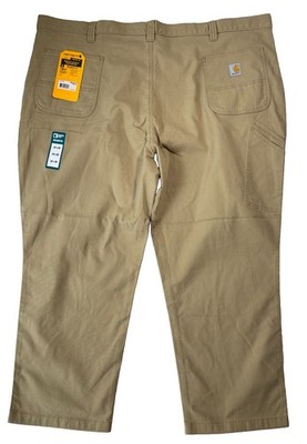 Carhartt Mens Rugged Flex Relax Fit Canvas 5-Pocket Work Pant 52x30 Khaki Tan