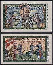 [31239] - 5 Mark "A": NOTGELD FLENSBURG, A. Pinkert, 2 Mark, 14.03.1920, Grabows