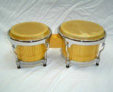 Percussion Plus Pro Series Bongos 7"  8" Natural Finish 003-100-436
