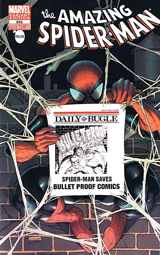 AMAZING SPIDERMAN 666 RARE BULLET PROOF COMICS BUGLE VARIANT NM