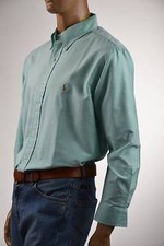 Ralph Lauren Classic Fit Green Long Sleeve Oxford Shirt/Pony-17.5 32/33-NWT