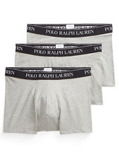 POLO RALPH LAUREN Mens Grey 3 Pack Cotton Stretch Boxer Trunks SIZE LARGE BNIB