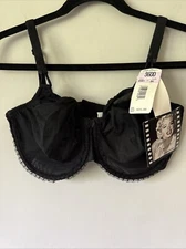 Vintage Marilyn Monroe Warner’s 90s Black Sheer Mesh & Lace Bra Underwire 36DD