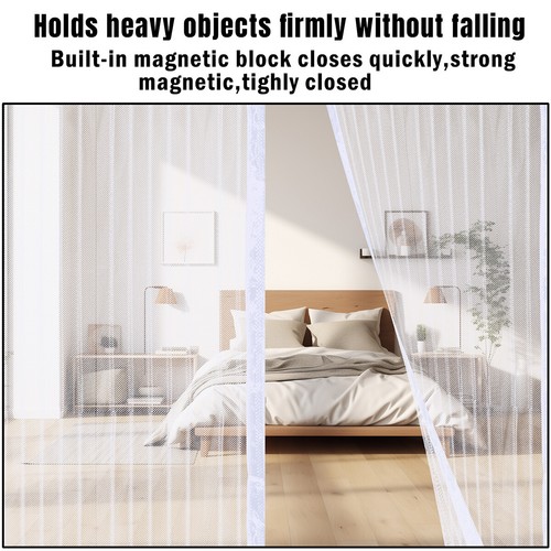 Magnetic Screen Door Mesh Hands-Free Net Mosquito Fly Insect Bug Curtain Closer - Picture 40 of 60