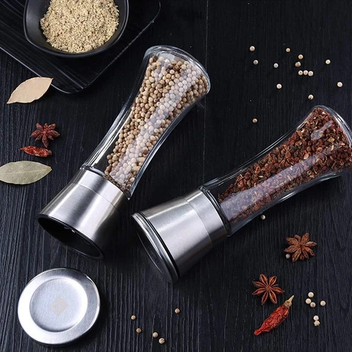 1pcs Salt and Pepper Grinder Glass Bottle High Quality Stainless Steel 200ml - Picture 5 of 9