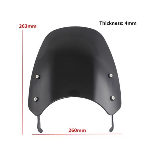 Motorcycle Carbon Windscreen Windshield Ducati Scrambler 400 800 2015-2020 - Picture 5 of 6