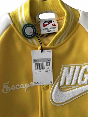 Nike/Nigo varsity jacket yellow (X-small) | eBay