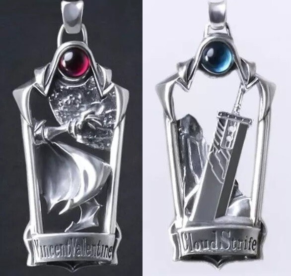 Final Fantasy 7 Cloud Strife Vincent Valentine Silver SV925 Charm
