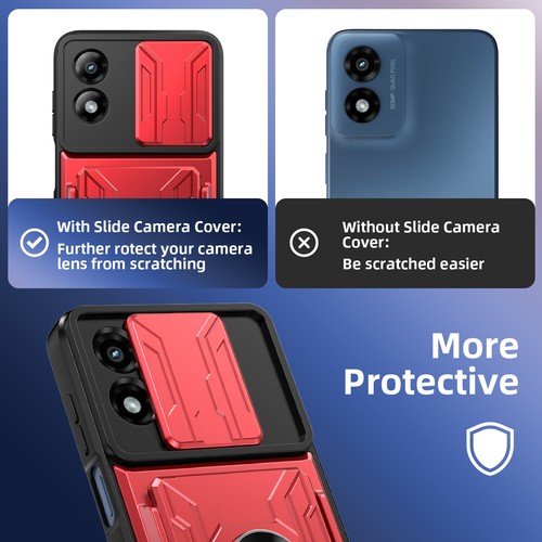 Funda tipo billetera a prueba de golpes con soporte + vidrio templado para Motorola Moto G Play 2024 - Imagen 57 de 83