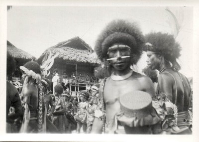 Papua New Guinea, Real Photo Native Papuas, Native Warrior (1930s) RP