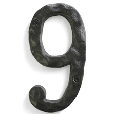 Rustic Cast Iron Black House Numbers for Outside Rust Resistant Metal House N...