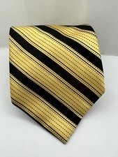 Vintage Heinz Healey’s Necktie Tie Gold Black Striped Pittsburgh Made In USA