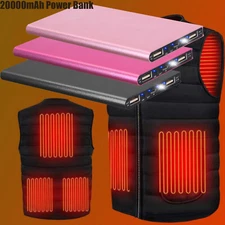 20000mAh Heating Vest Battery Pack for Heated Vest Heat for Jacket Phone 5V/2.1A
