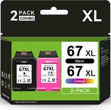 67 XL Ink Cartridge for HP 67XL Deskjet 2720e 2755 4155 4158 Envy 6010 6055 6075