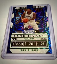 2020 Panini Contenders Draft Picks JOEL EMBIID #15 Green Explosion Holo