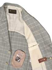 NEW 3795 Loro Piana Sportcoat Jacket US 40 e 50 Prince of Wales Plaid