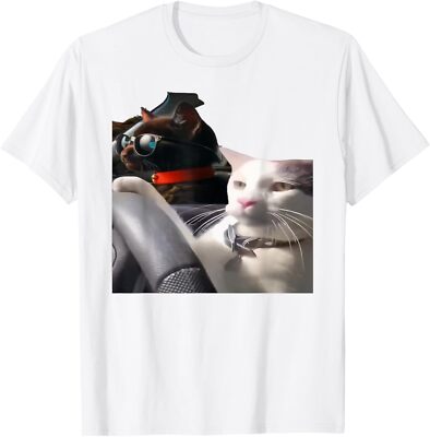 Cat Driving Meme T-Shirt