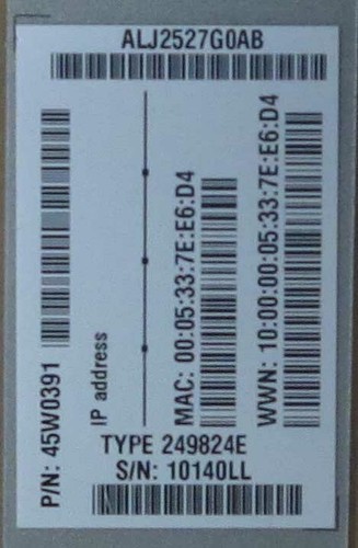 IBM 2498-24E 8Gb 24-Port Fibre Channel 8-Port Active FC SAN Rack Switch 45W0391 - Picture 3 of 5