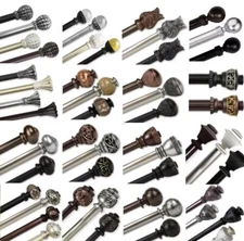 Rod Desyne Curtain Rod Finial (Set of 2) -  Select Colors Sizes Finials ONLY