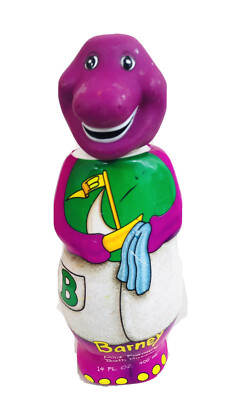 Vintage 1994 Barney The Purple Dinosaur Bubble Bath Plastic Empty