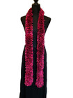 Ob.D.  Handmade, Hand Knit Sparkling Red Ruffle Scarf w/shadow — photo 3