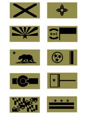U.S. TACTICAL STATES FLAGS Vinyl Decal Sticker