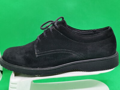 Hush Puppies Black Suede Leather Bracco Mt Oxford Shoes Men's Size