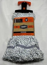 SWOPT Cotton Blend Mop Head — Cleaning Head Interchangeable with All SWOPT Clean