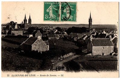 CPA 29 - SAINT POL DE LEON (Finistère) - 77. Route de Santec - LL