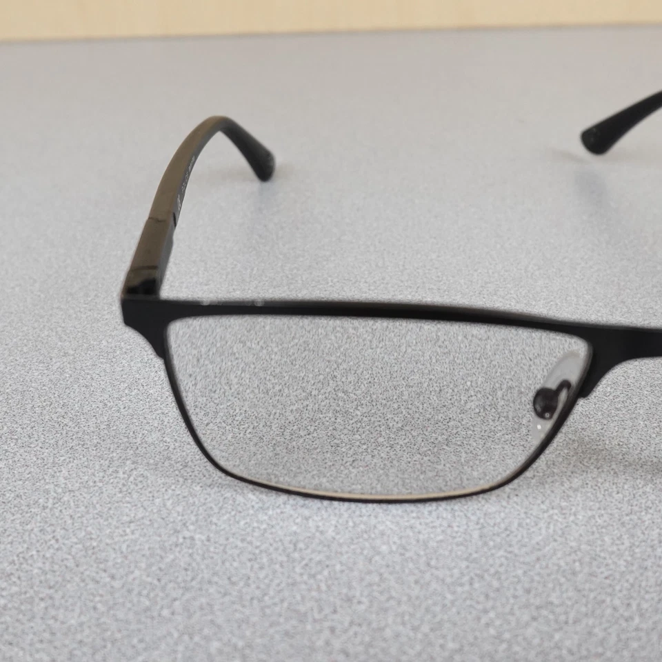警察眼镜布鲁克林 5 男式黑色全边金属眼镜框用于维修 — 第 3/4 张图片