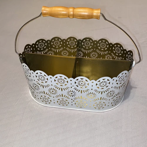 New Carry All Kitchen Utensil Metal Caddy Serve Ware