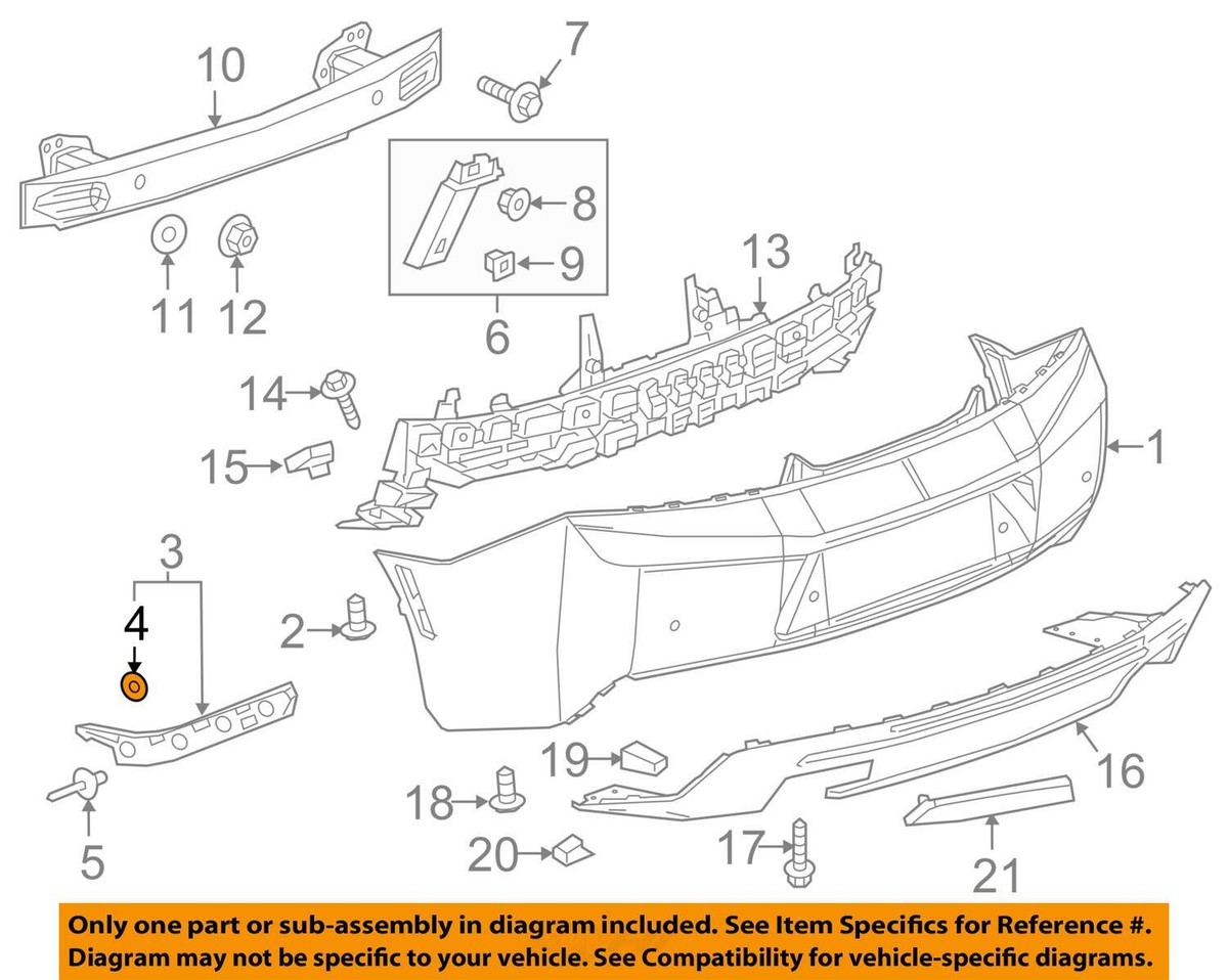 GM OEM Rear Bumper-Center Bracket Seal 22777400 | eBay 