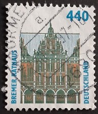 Sehensw&uuml;rdigkeiten 1997: Bremer Rathaus gestempelt Mi-Nr. 1937