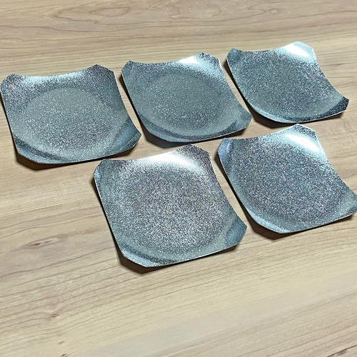 Plato de plata japonés vintage - Juego de 5 de AZUMA - Para dulces Showa retro años 80 - Imagen 11 de 19