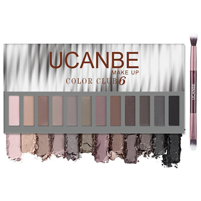 Lidschatten Palette 12 Farben Mit Pinsel - Eyeshadow Palette Matt Und Schimmernd