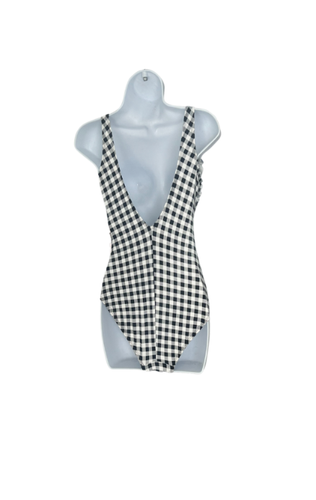M&S COLLECTION BLACK MIX PLUNGE SWIMMING COSTUME - Picture 2 of 3