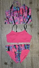 Justice Girls Swim Set 3 Piece Size 14/16