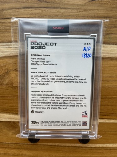 Topps Project 2020 #316 1990 Frank Thomas von Ermsy Künstler Proof AP #18/20 - Bild 2 von 2