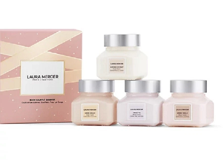 Cuarteto Souffle Cuerpo Laura Mercier 4 Piezas 4 X 2 OZ. Juego raro y difícil de encontrar nuevo en caja Foto 3 de 4