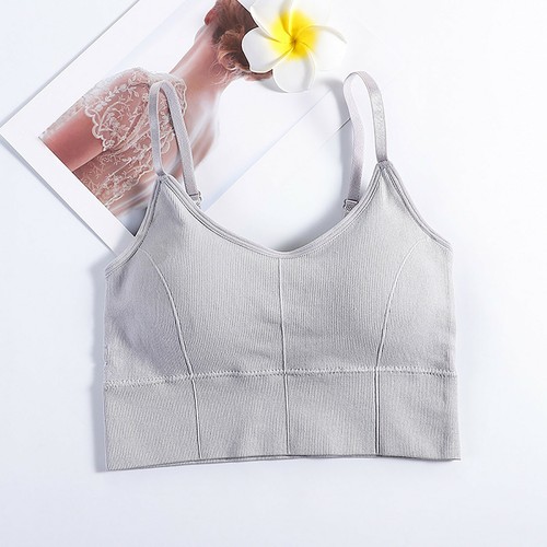 Sujetador deportivo para mujer Bralette Ropa interior Top corto Camisola Cami Chaleco Tanque Bralet - Imagen 7 de 48