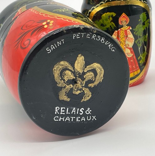 MATRIOCHKA POUPEES RUSSES GIGOGNE EN BOIS RELAIS ET CHATEAU SAINT PETERSBURG - Imagen 7 de 7