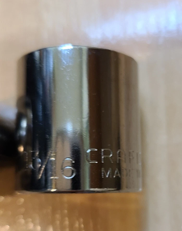 NOS 9 Pc Craftsman SAE 3/8” Drive 12 Pt Sockets G Series Vintage - Image 3 of 4