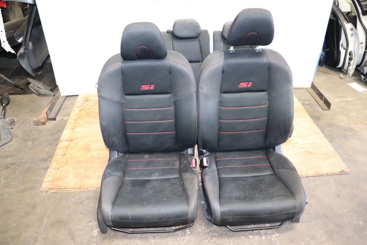 2013-2015 Honda Civic Si Coupe OEM Front Rear Seats w/ Red