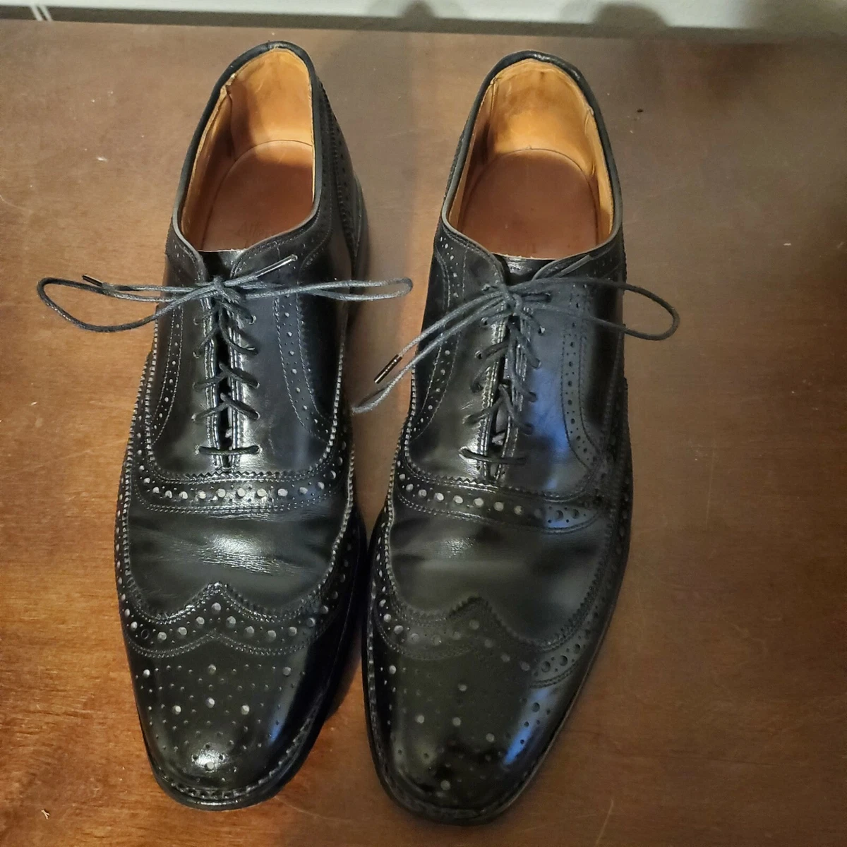Allen Edmonds Fairhaven Mens Wingtip Dress Shoes 7804 Sz 11 A Black