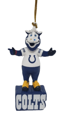 INDIANAPOLIS COLTS RESIN MASCOT CHRISTMAS ORNAMENT 4'' Team Sports - Main Image
