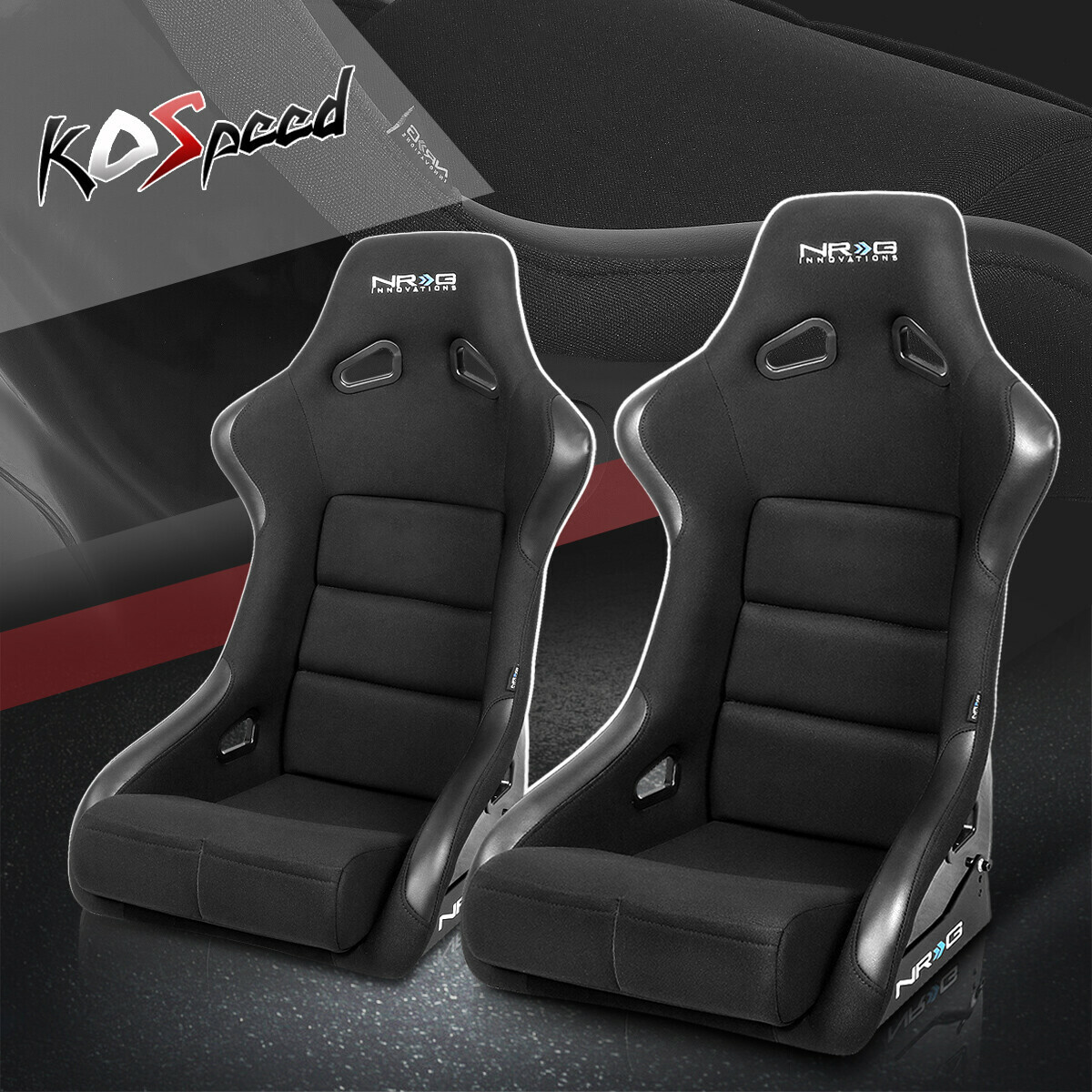 NRG Innovations FRP-301 Pair Fixed Back Large Size Bucket Racing