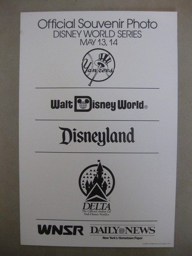 New York Yankees 1988 Disney World Series 6" x 9" Photo Card Don Mattingly - Picture 2 of 2