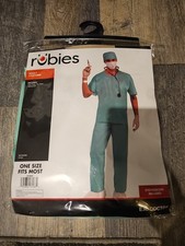 Surgeon Doctor Medical Scrubs Adult Costume New