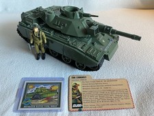 Gi Joe MINT 1982 MOBAT Battle Tank W STRAIGHT ARM Steeler and File Card Works
